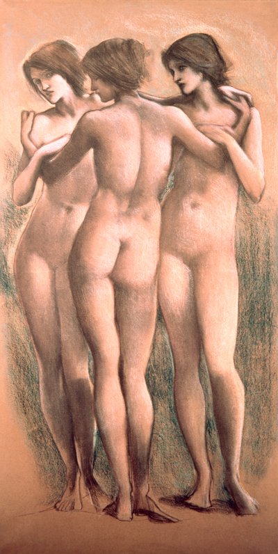 Las Tres Gracias, c.1885 de Edward Burne Jones